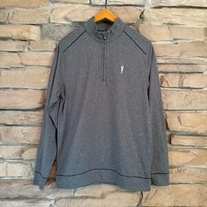 Cutter & Buck Mens Gray Golf Pullover Long Sleeve CB Drytec 50+ Size M